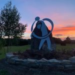 Tambre Golf logo entrada puesta sol